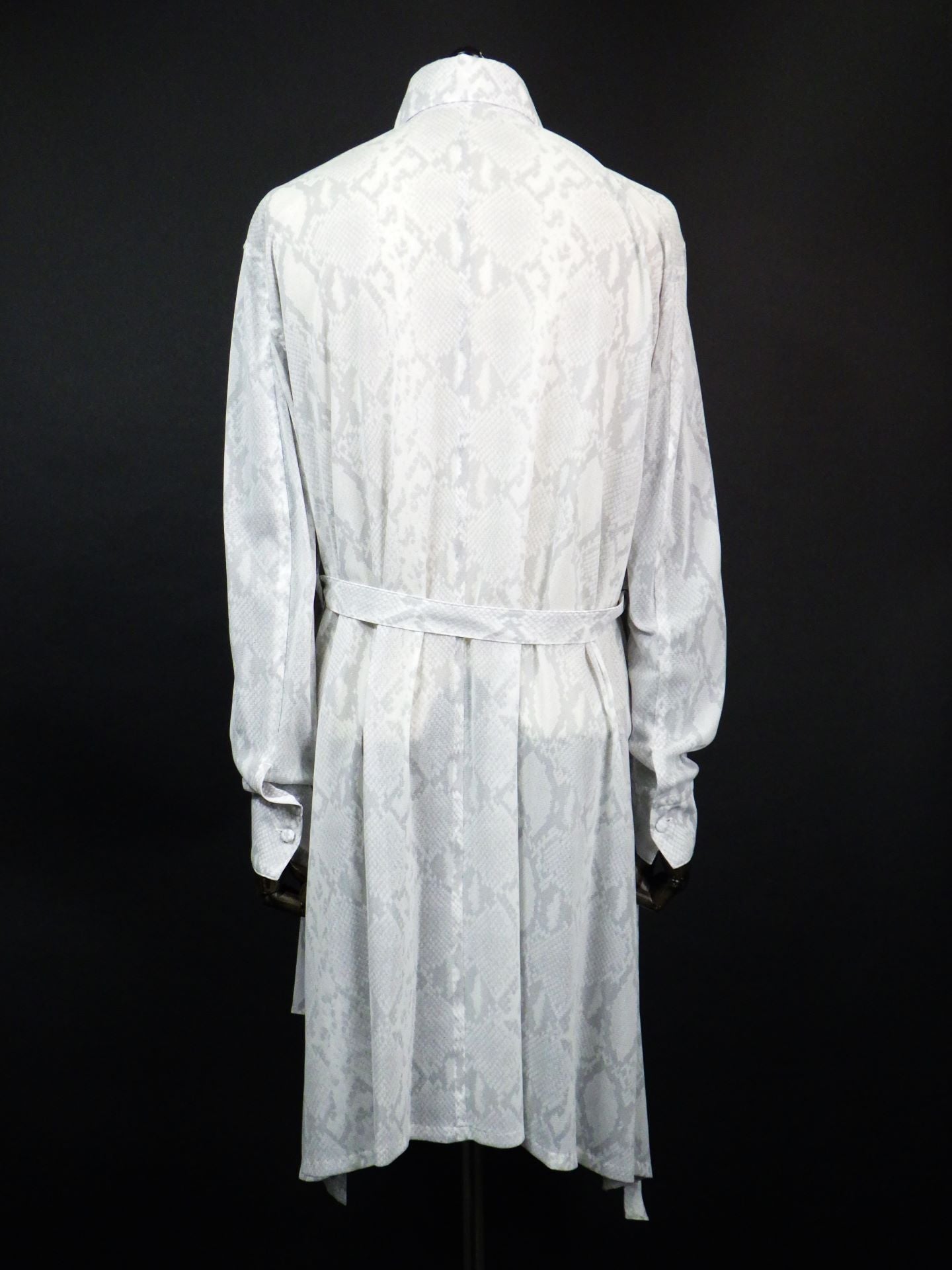 kiryuyrik　パイソンメッシュフレアシャツ　KT-HB14-950-GRY