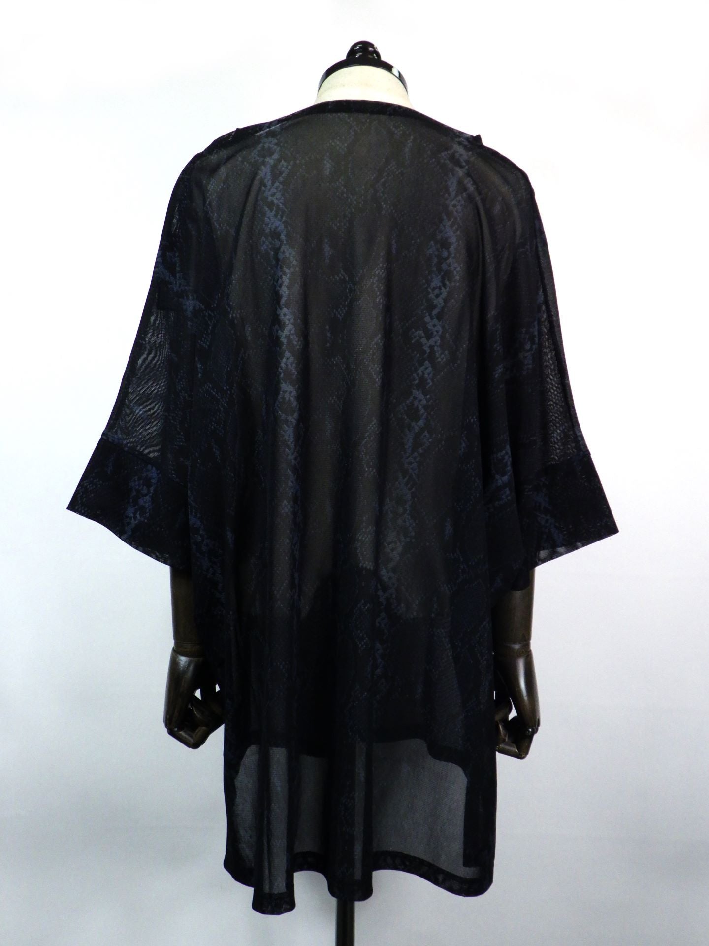kiryuyrik　パイソンメッシュドルマンTシャツ　KT-HT20-950-BK