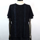 kiryuyrik　パイソンメッシュクルーネックレイヤードTシャツ　KT-HT15-955-BK