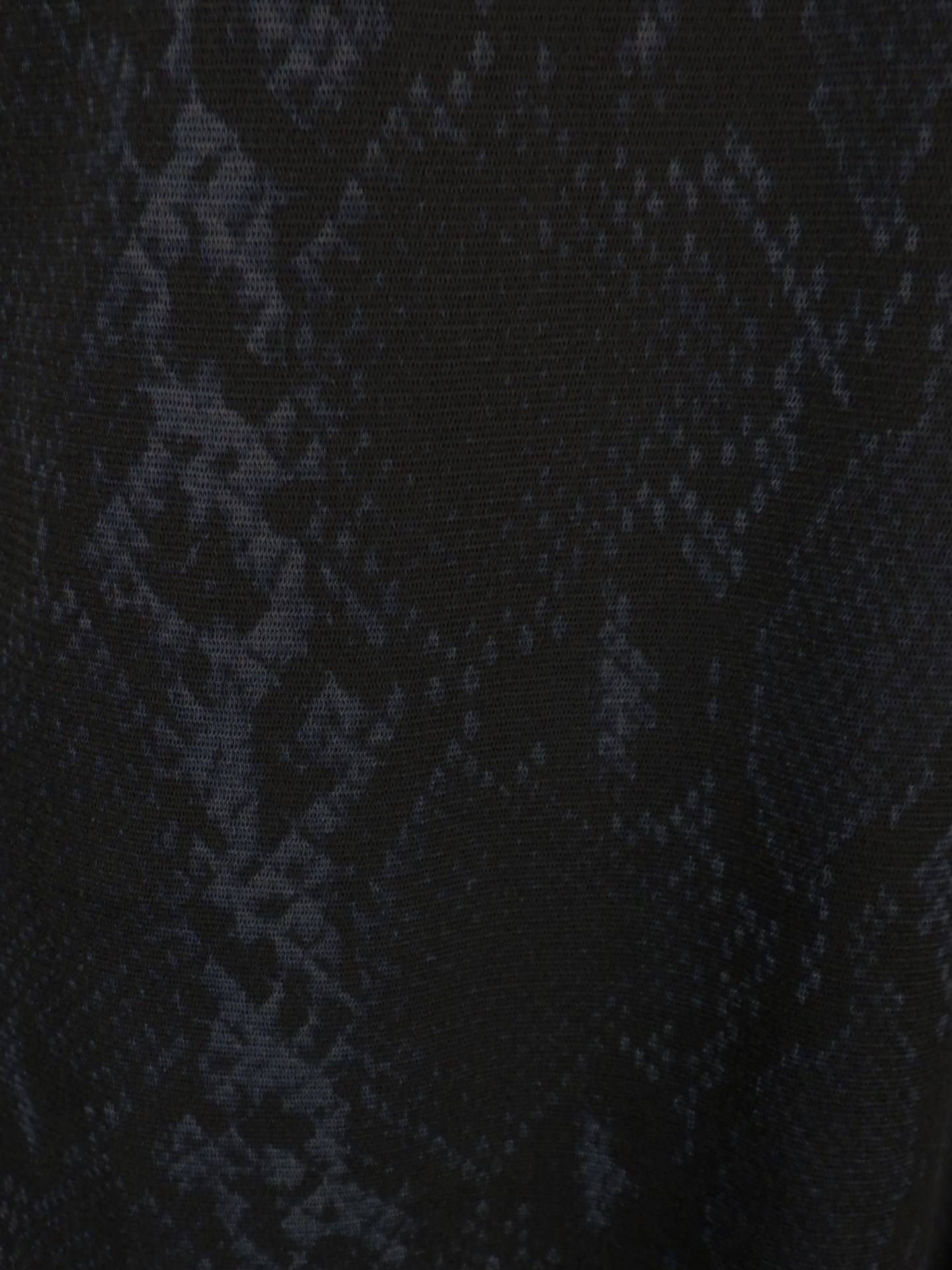 kiryuyrik　パイソンメッシュクルーネックレイヤードTシャツ　KT-HT15-955-BK