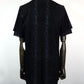 kiryuyrik　パイソンメッシュクルーネックレイヤードTシャツ　KT-HT15-955-BK