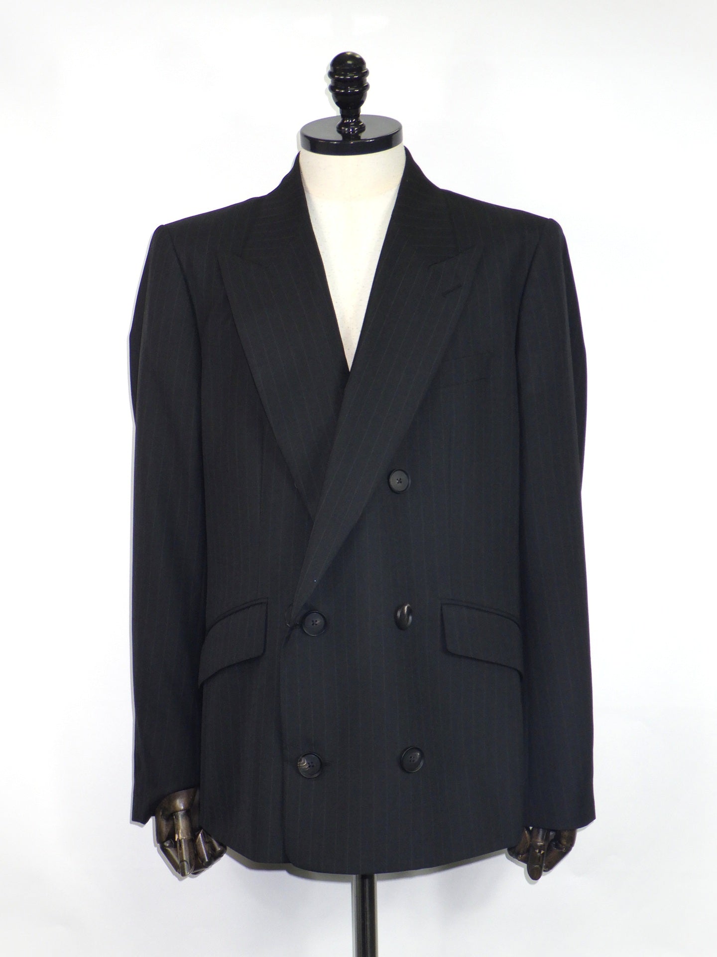 SUBLATIONS　STRIPE WOOL DOUBLE BREASTED JACKET.16　S161709-BK
