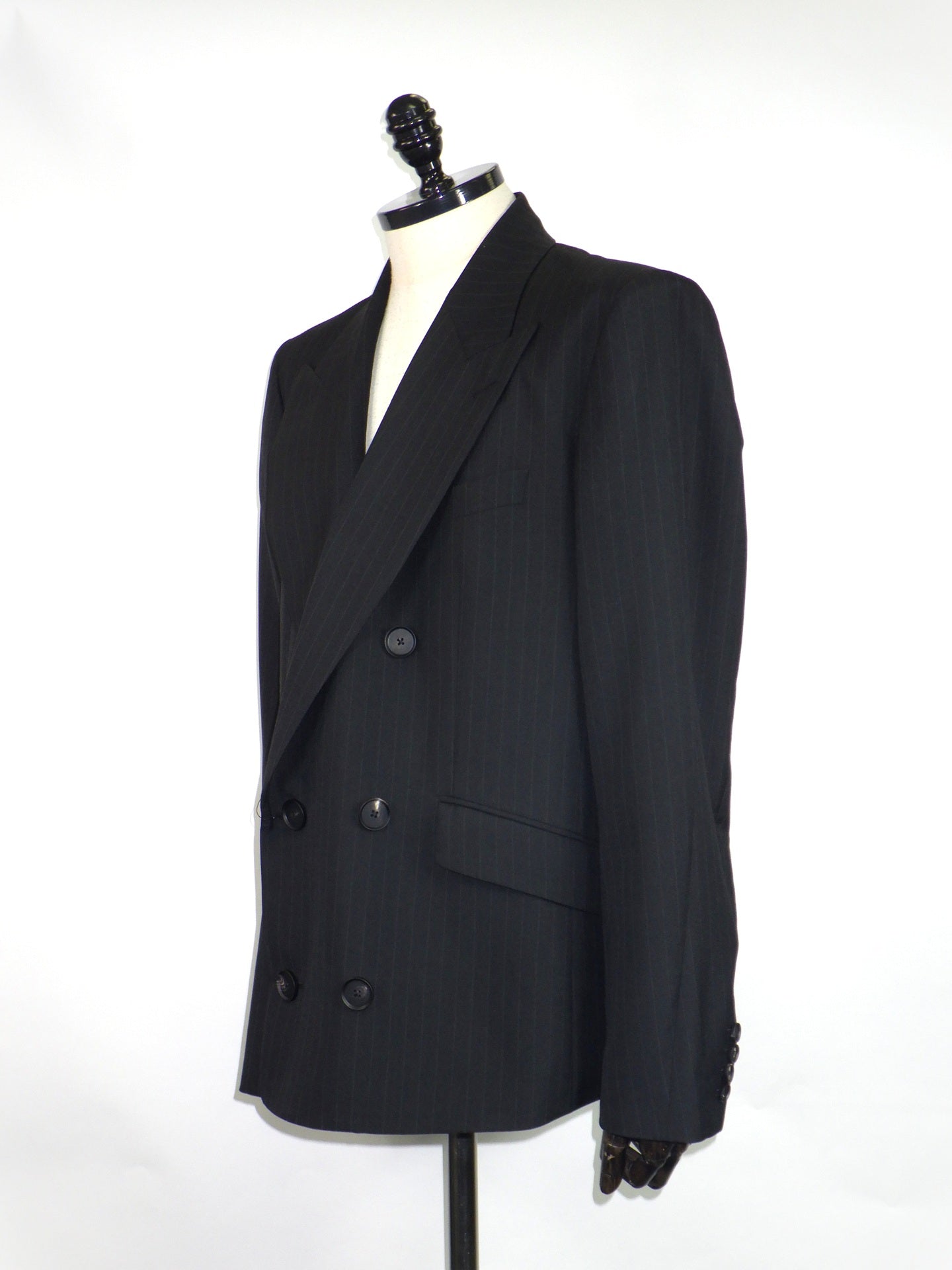 SUBLATIONS　STRIPE WOOL DOUBLE BREASTED JACKET.16　S161709-BK