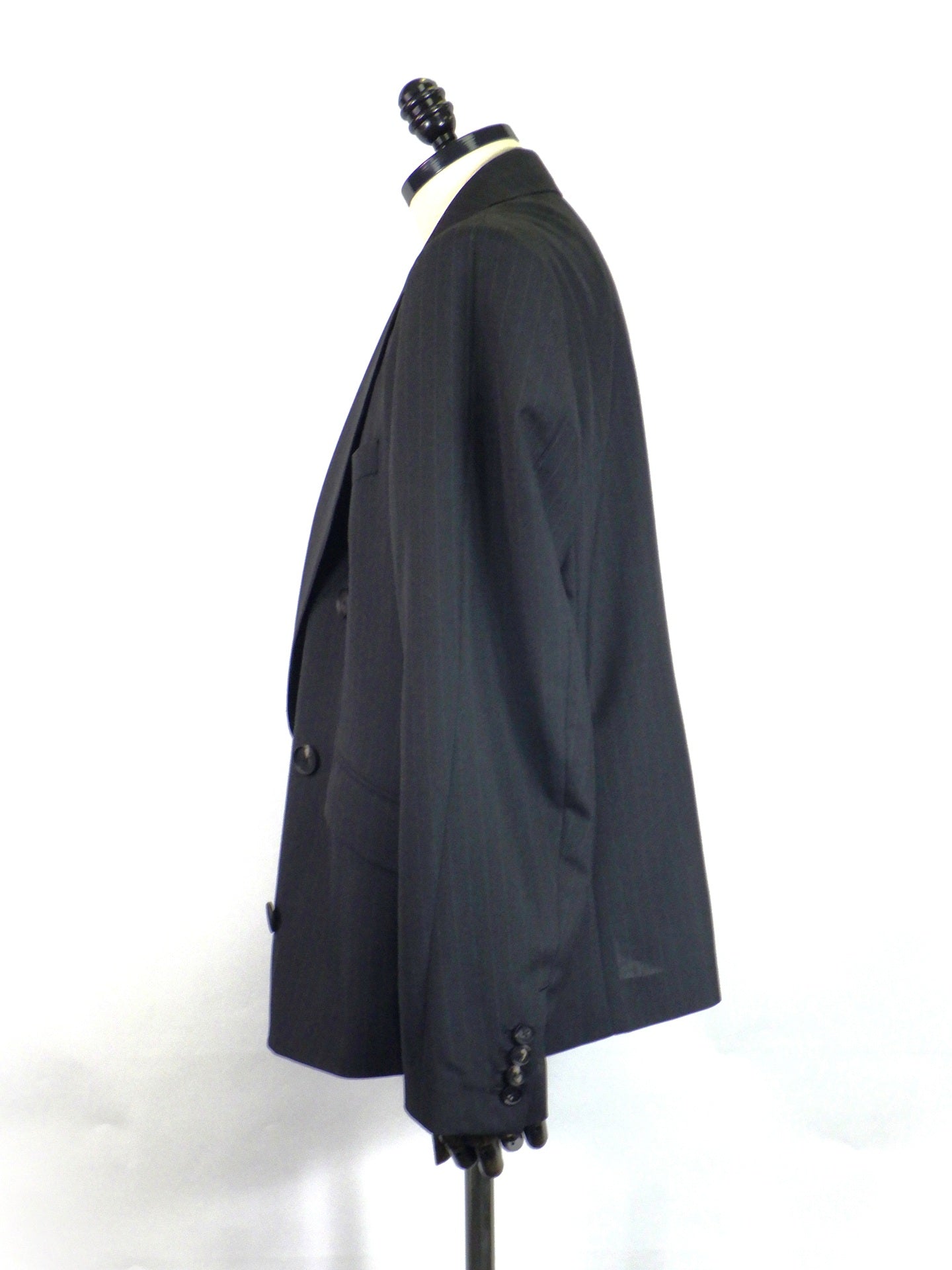 SUBLATIONS　STRIPE WOOL DOUBLE BREASTED JACKET.16　S161709-BK