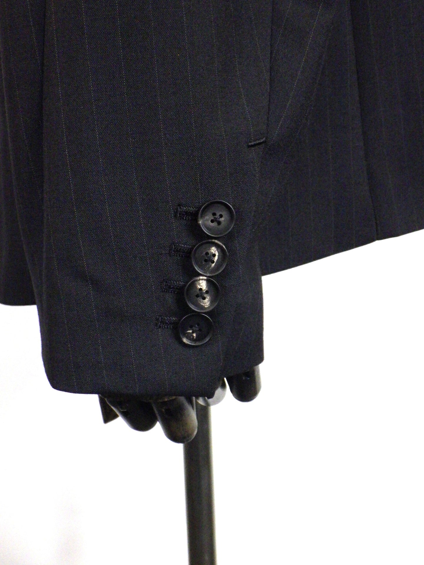 SUBLATIONS　STRIPE WOOL DOUBLE BREASTED JACKET.16　S161709-BK
