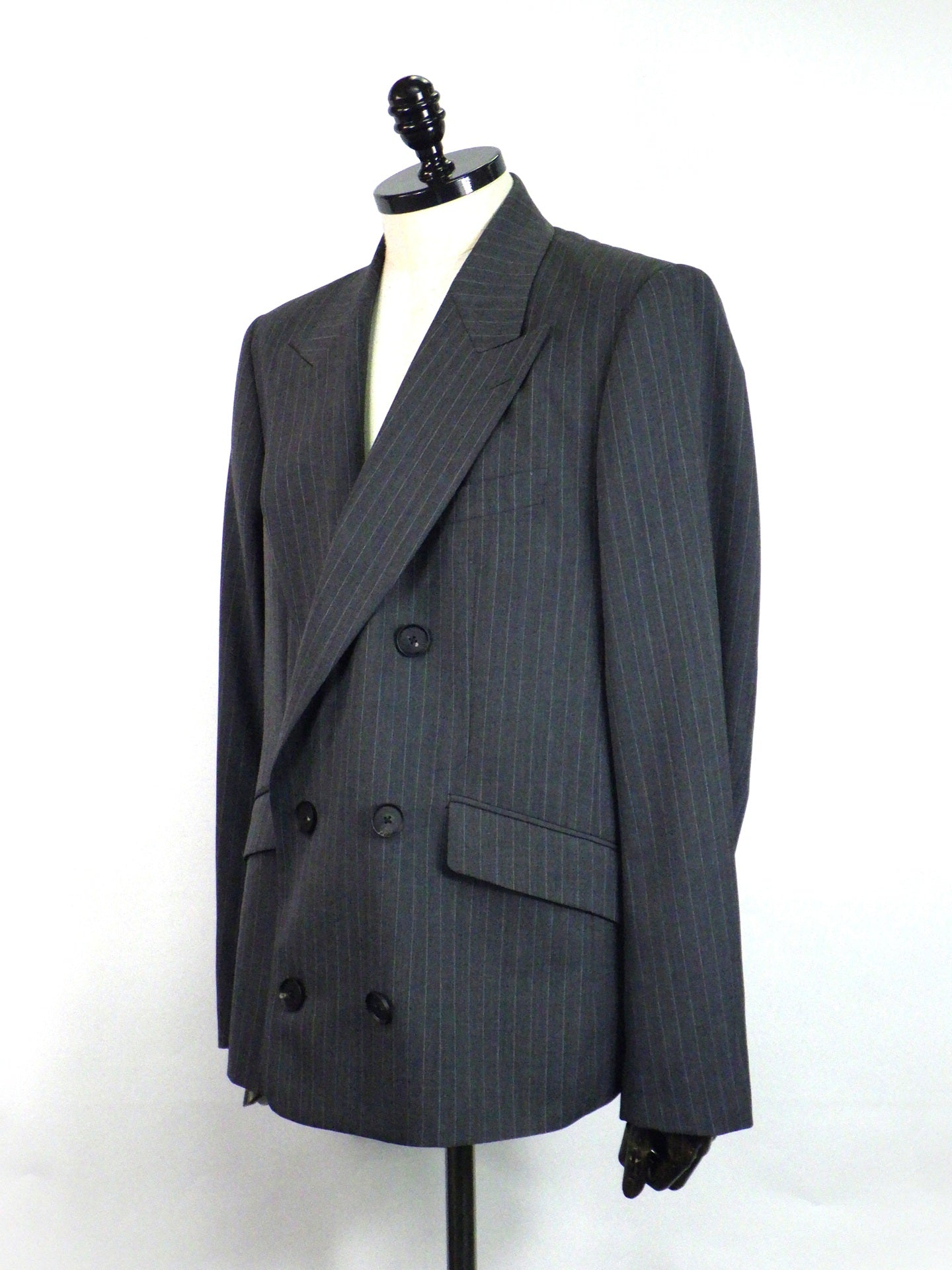 SUBLATIONS　STRIPE WOOL DOUBLE BREASTED JACKET.16　S161709-GRY