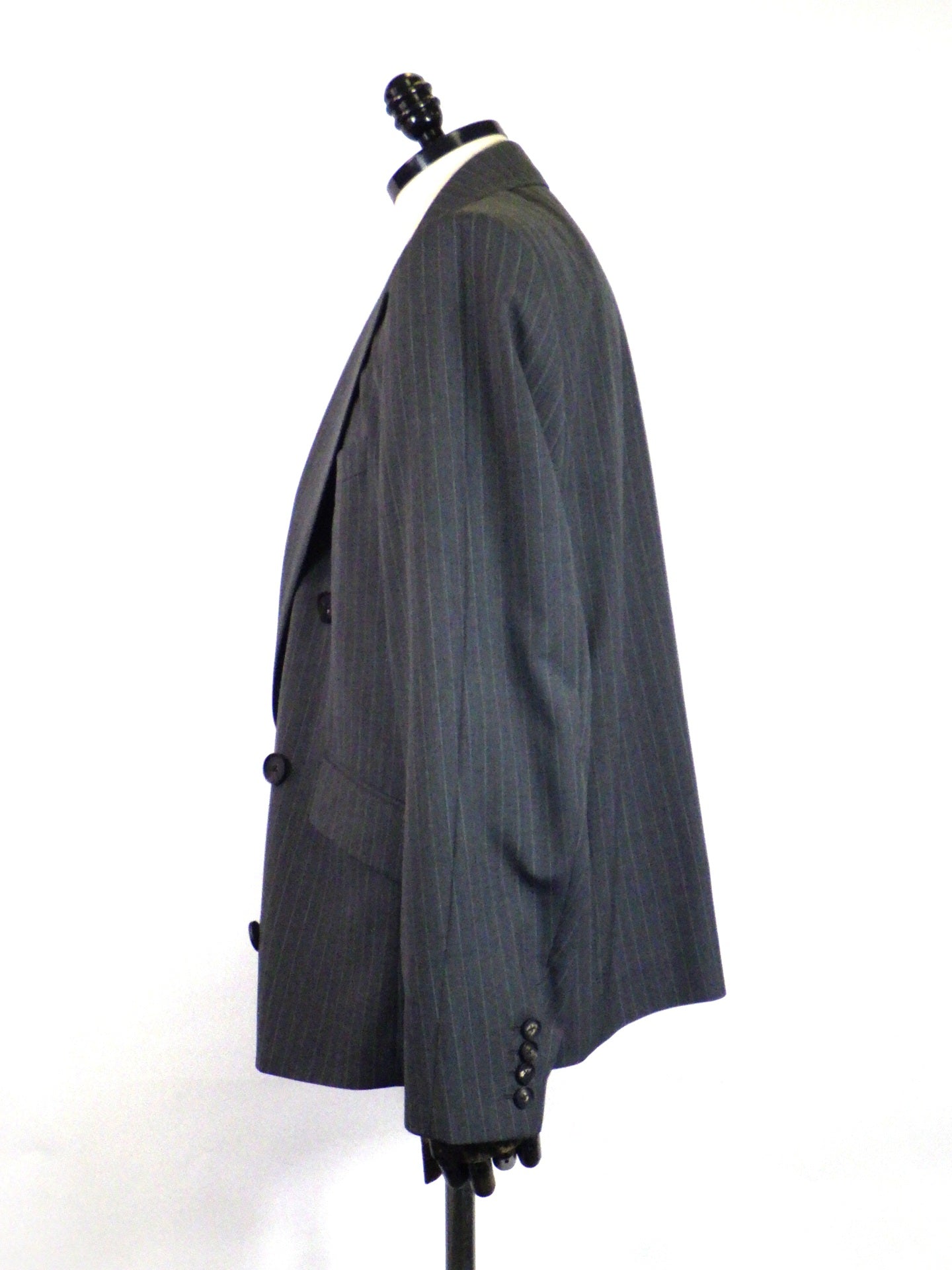SUBLATIONS　STRIPE WOOL DOUBLE BREASTED JACKET.16　S161709-GRY