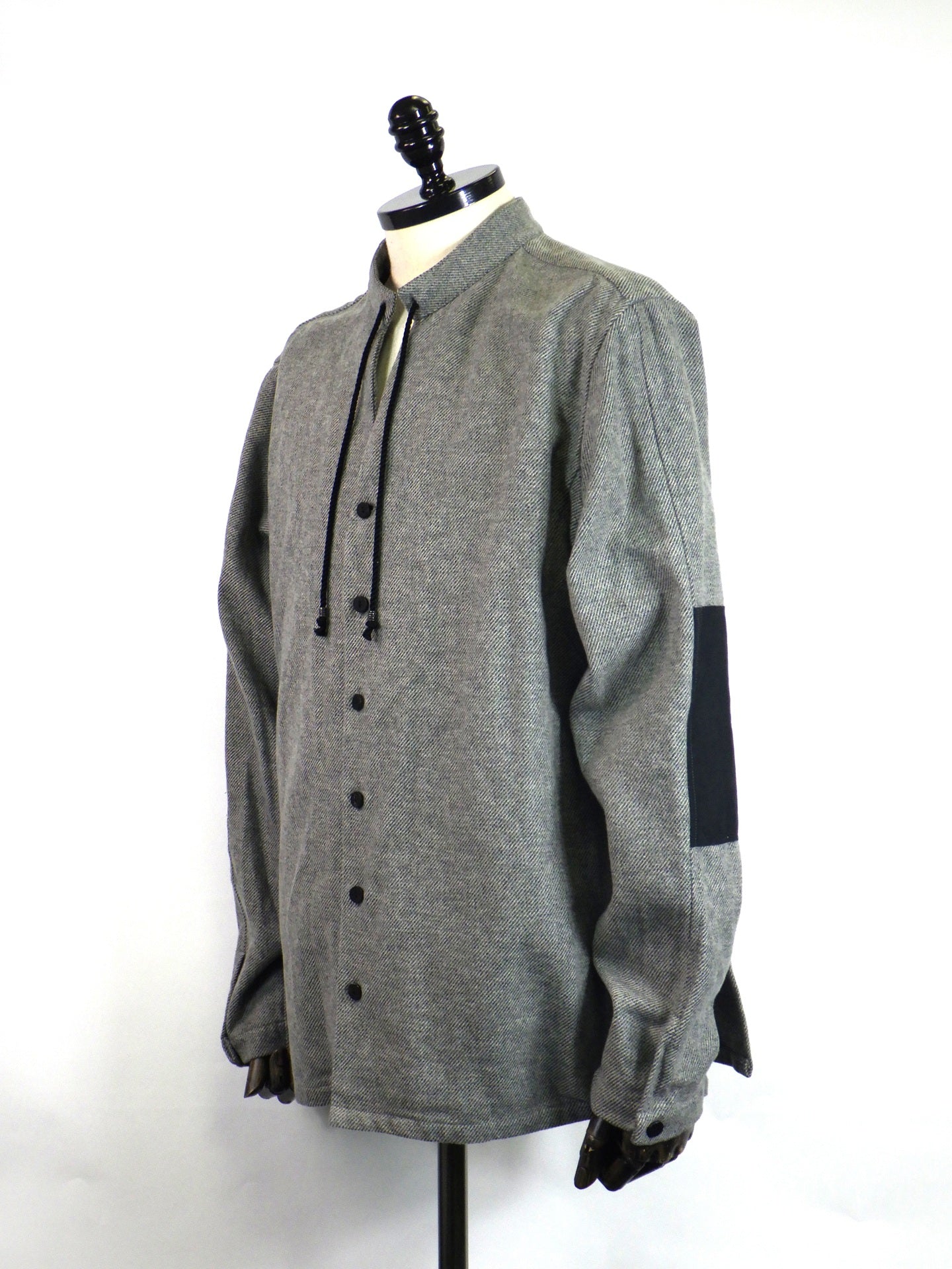 prasthana　brushed twill work shirt　P-2301002A-H.GY
