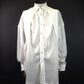 meagratia　Cross tuck sheer shirt　26303-0501-WH