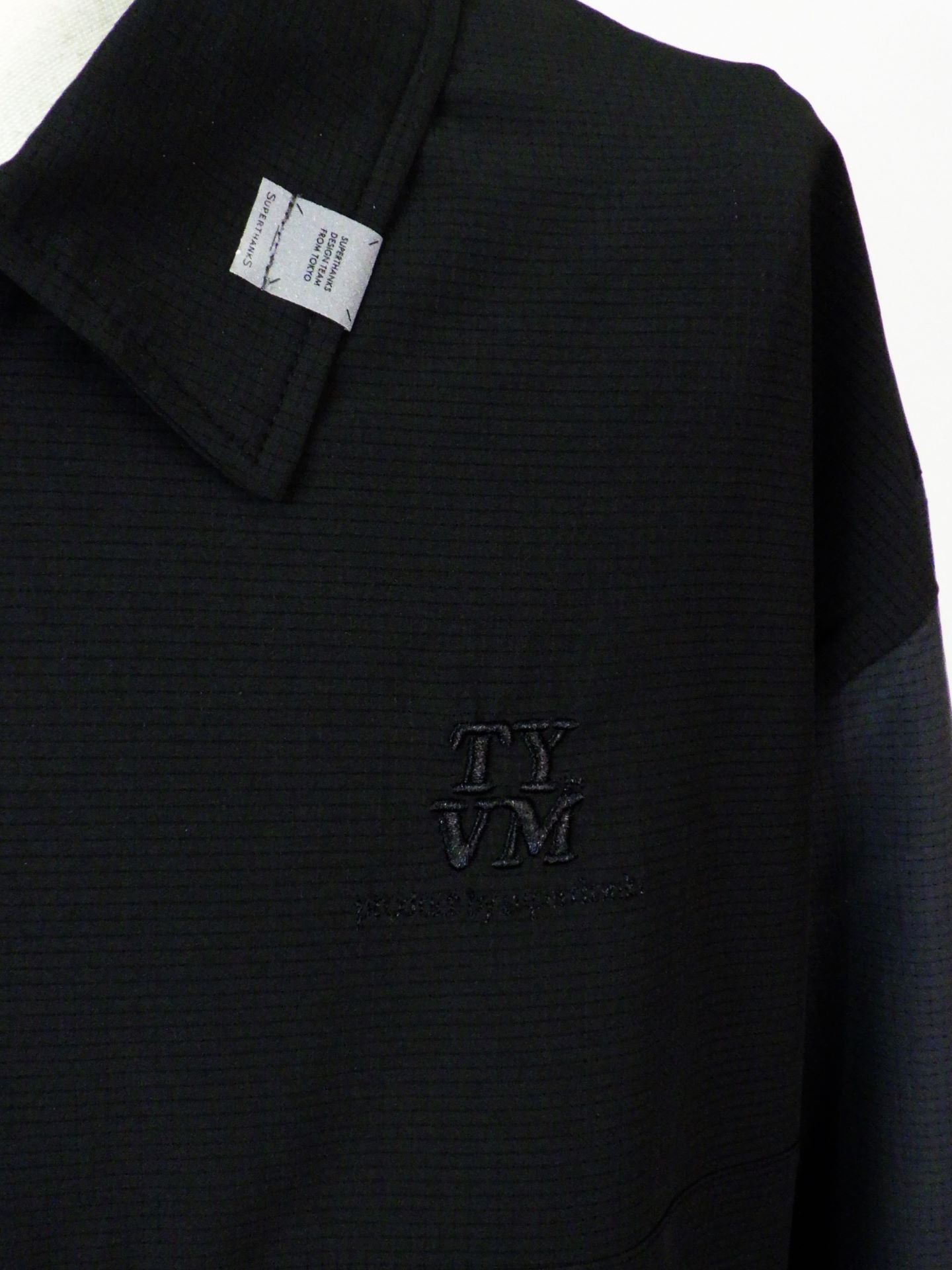 SUPERTHANKS　Technical S/S zip-pullover　ST252SH01-C.GRY×BK