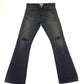 KAMIYA　Distressed Slim Bootcut Jeans　G17PT063-BK