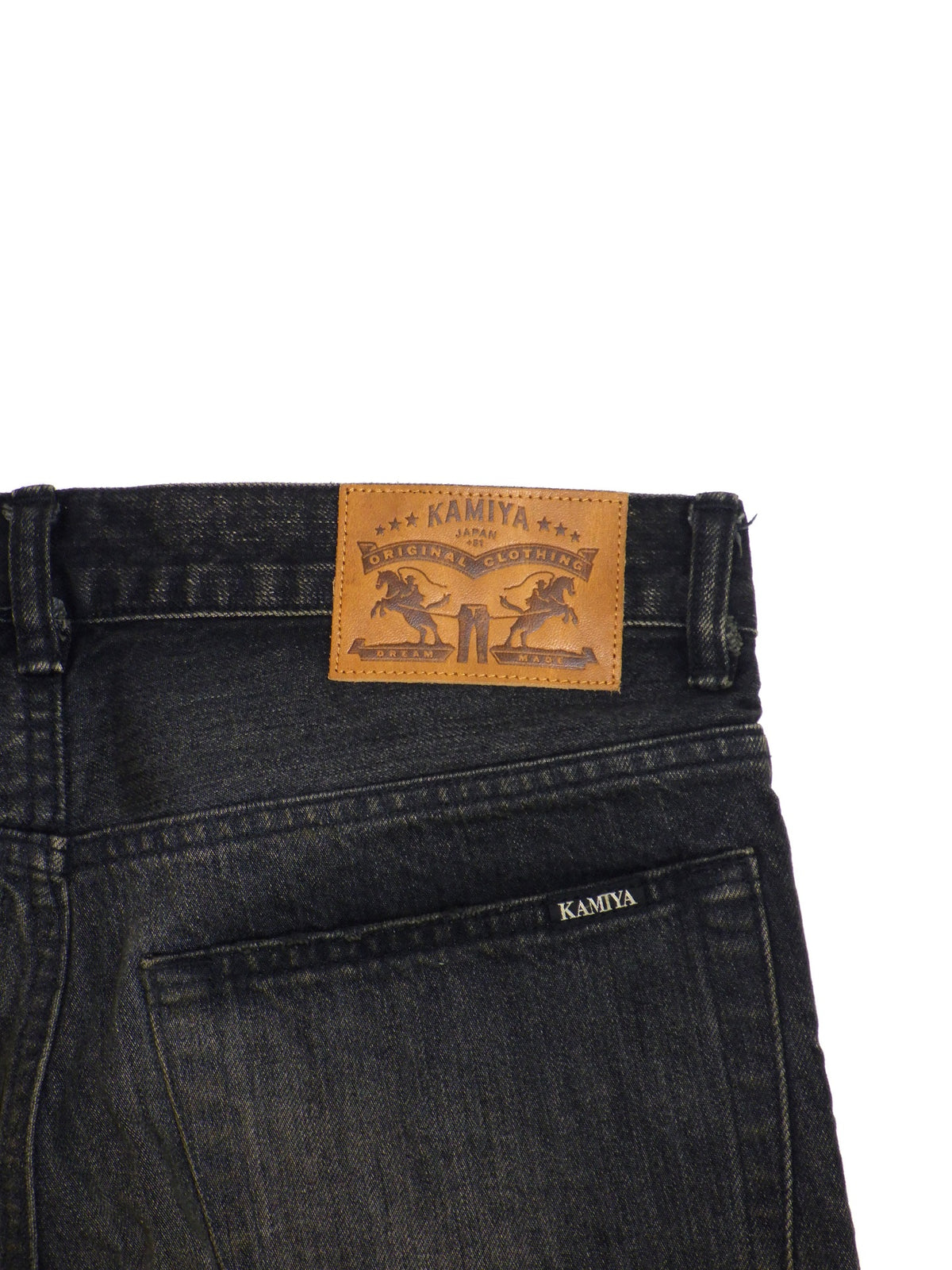 KAMIYA　Distressed Slim Bootcut Jeans　G17PT063-BK