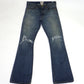 KAMIYA　Distressed Slim Bootcut Jeans　G17PT063-IND