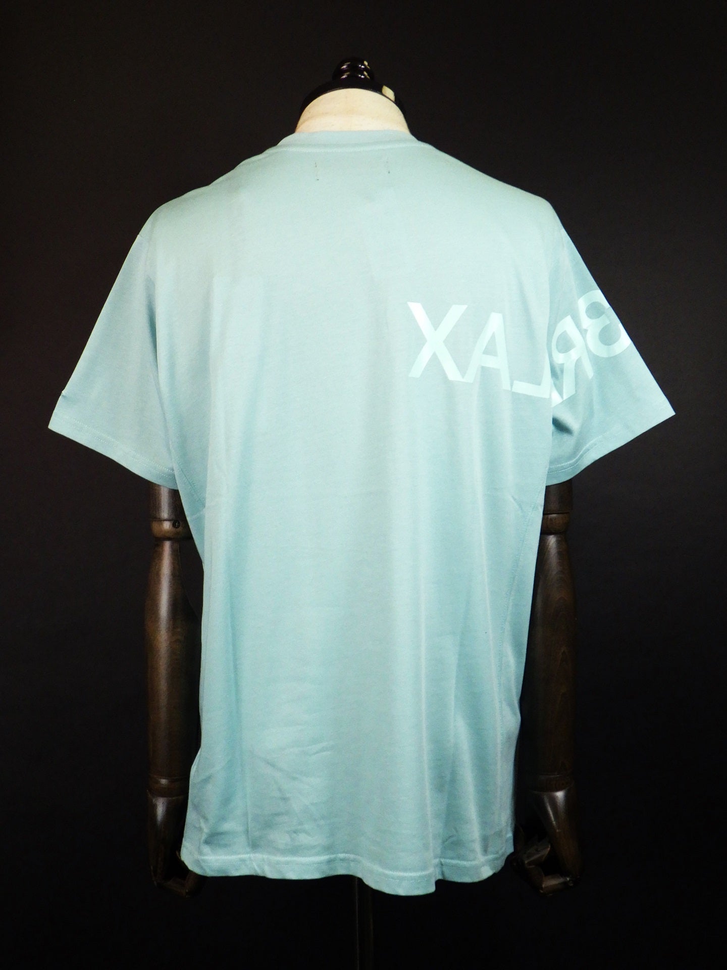 1PIU1UGUALE3 RELAX　ビッグロゴインバーテッドTシャツ　UST-25063-SAX