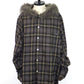 KAMIYA　Fur-Trimmed Hooded Check Shirt　 G17SH051-BR