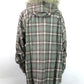 KAMIYA　Fur-Trimmed Hooded Check Shirt　 G17SH051-GR
