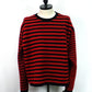 KAMIYA　Horizontal Multi Stripe Bouclé Knit　 G17PO081-RED