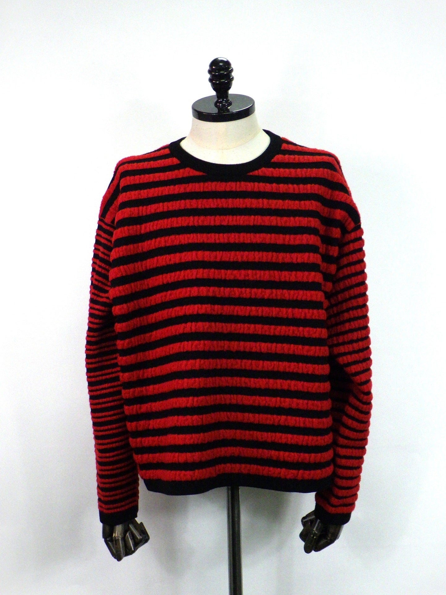 KAMIYA　Horizontal Multi Stripe Bouclé Knit　 G17PO081-RED