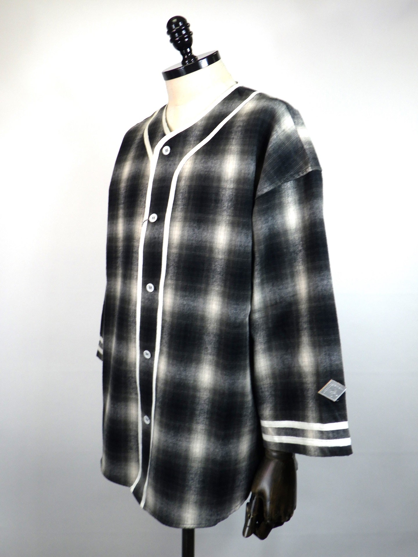 el conductorH　チェックフランネルベースボールシャツ　PD25MS01-BK