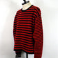 KAMIYA　Horizontal Multi Stripe Bouclé Knit　 G17PO081-RED