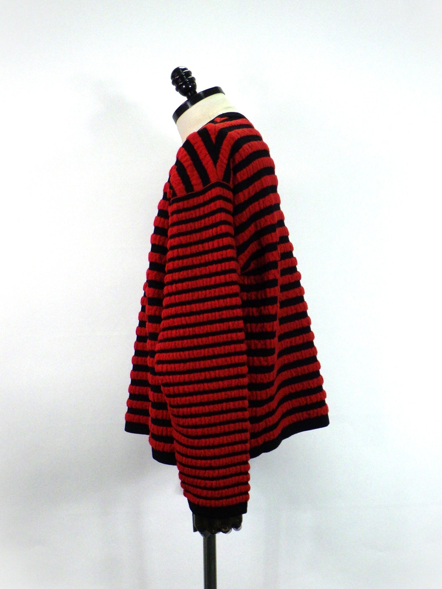 KAMIYA　Horizontal Multi Stripe Bouclé Knit　 G17PO081-RED