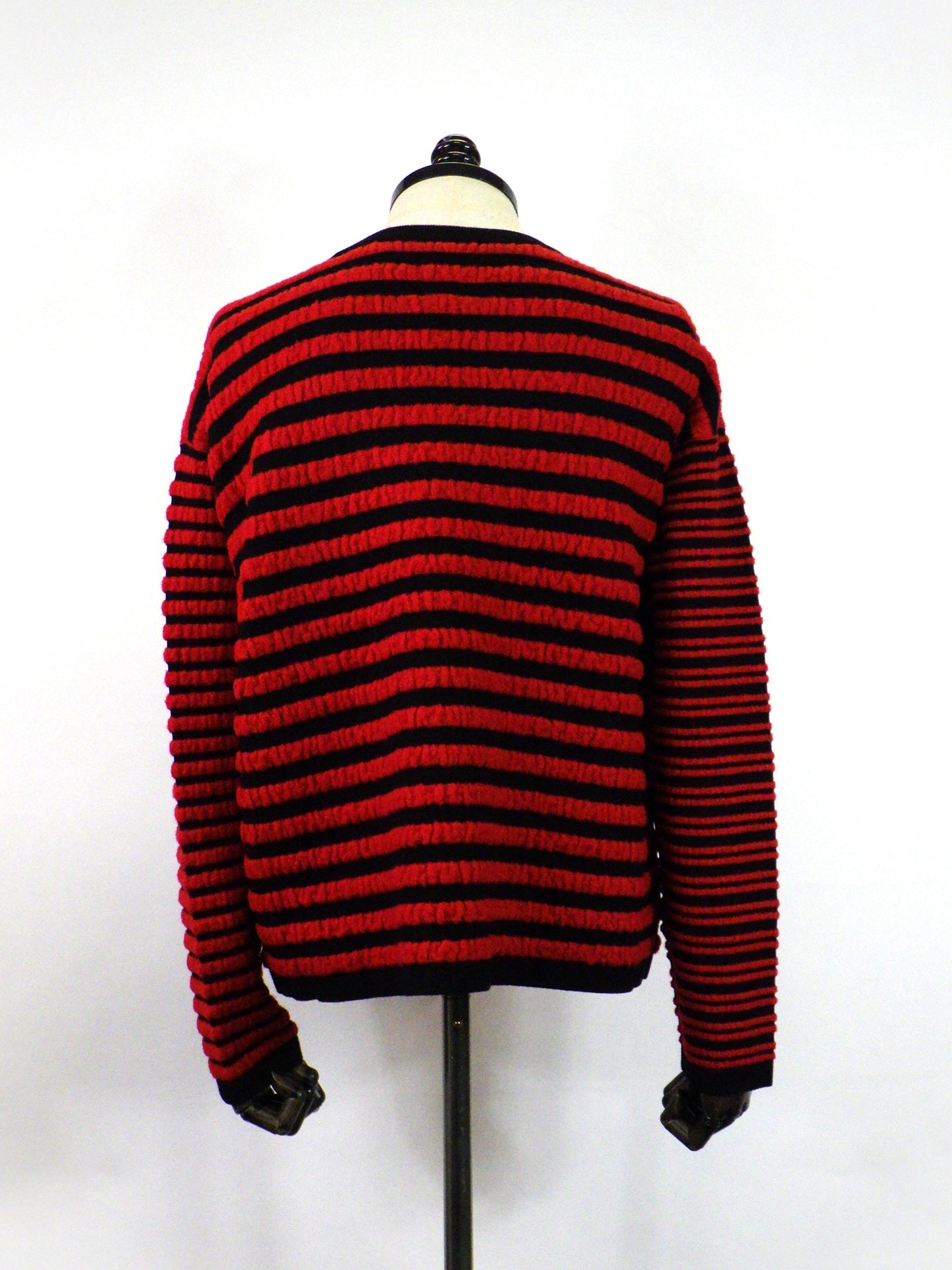 KAMIYA　Horizontal Multi Stripe Bouclé Knit　 G17PO081-RED