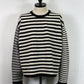 KAMIYA　Horizontal Multi Stripe Bouclé Knit　 G17PO081-BK