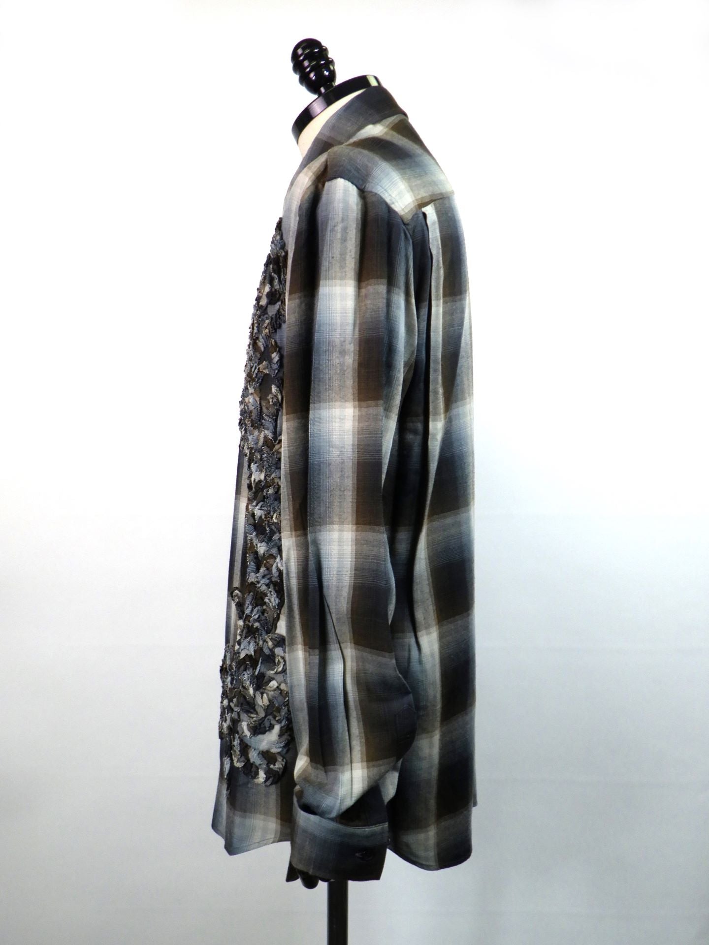 TAAKK　チェックエンブロイダリーシャツ　TA25AW-SH020