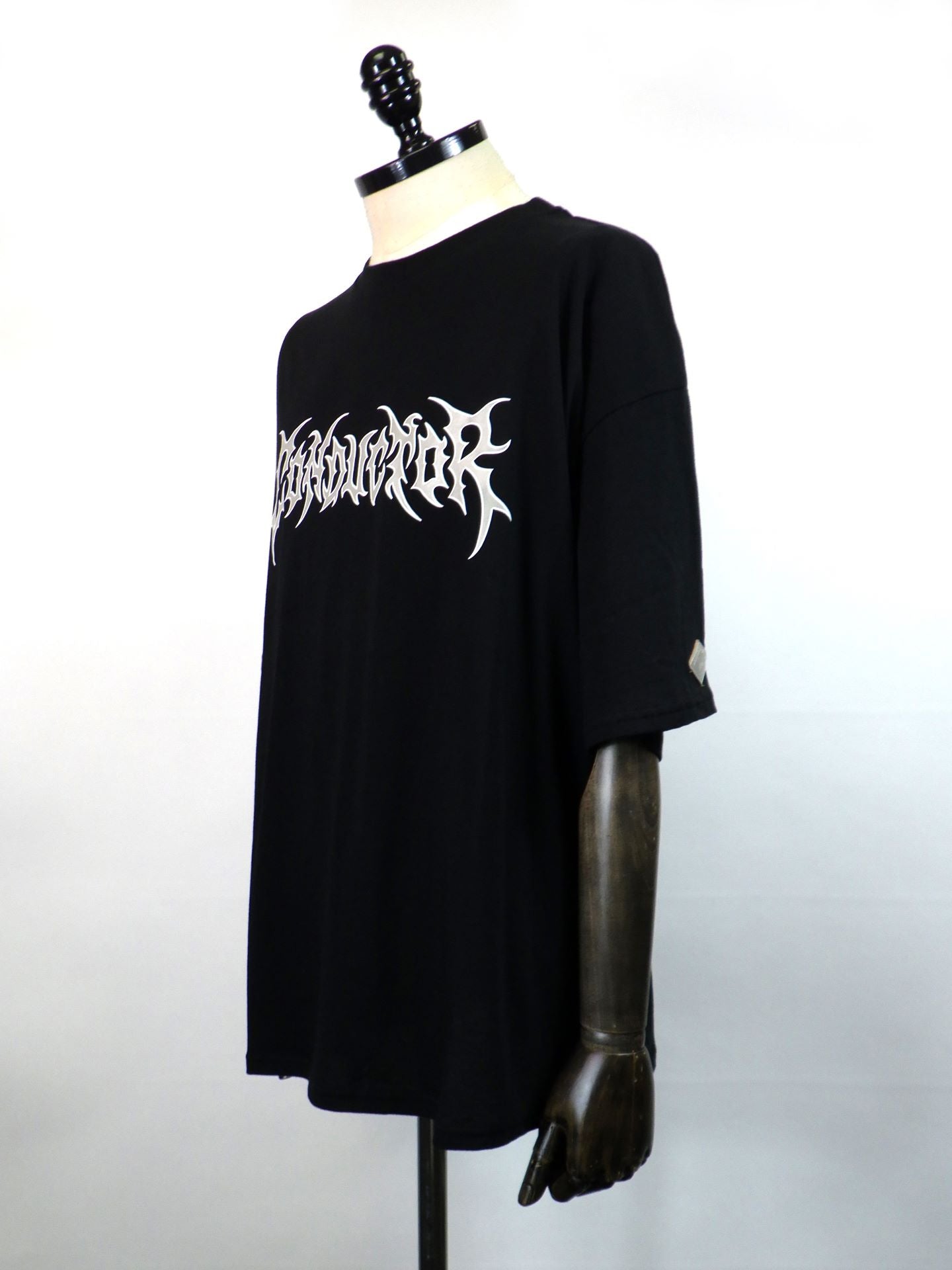 el conductorH ベロアTシャツ 'DEATH (BK) / el conductorH - STONE DECORATED T-SHIRT 'DEATH (BK) / ベロア