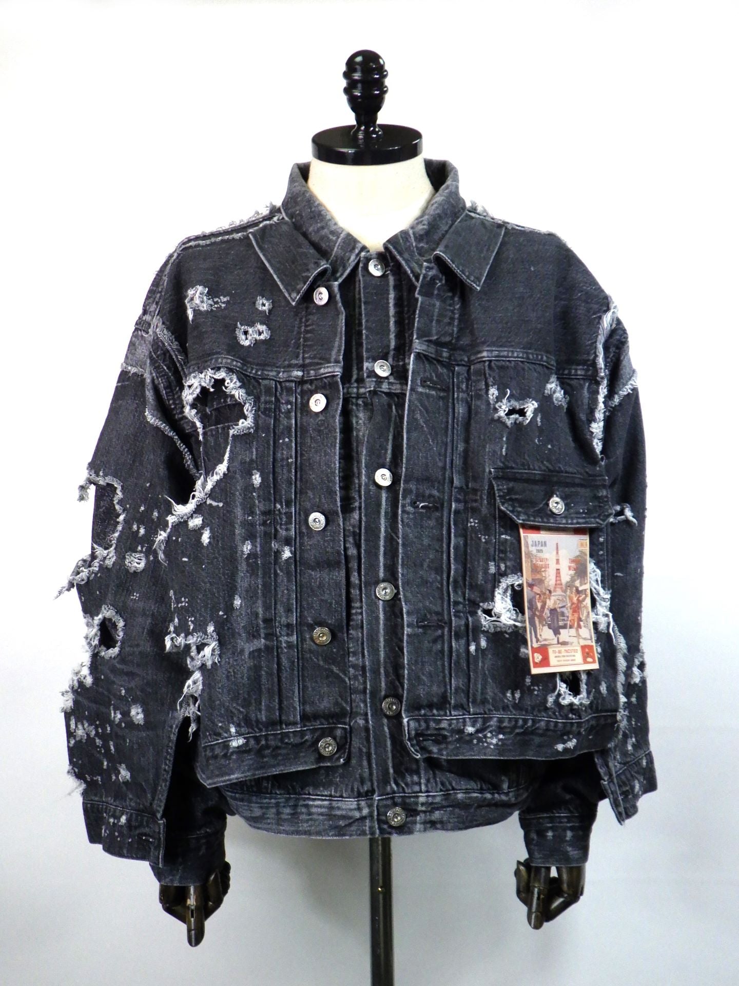 SEVESKIG　Re:Layer Denim Jacket　JK-SV-NGA-1007-BK