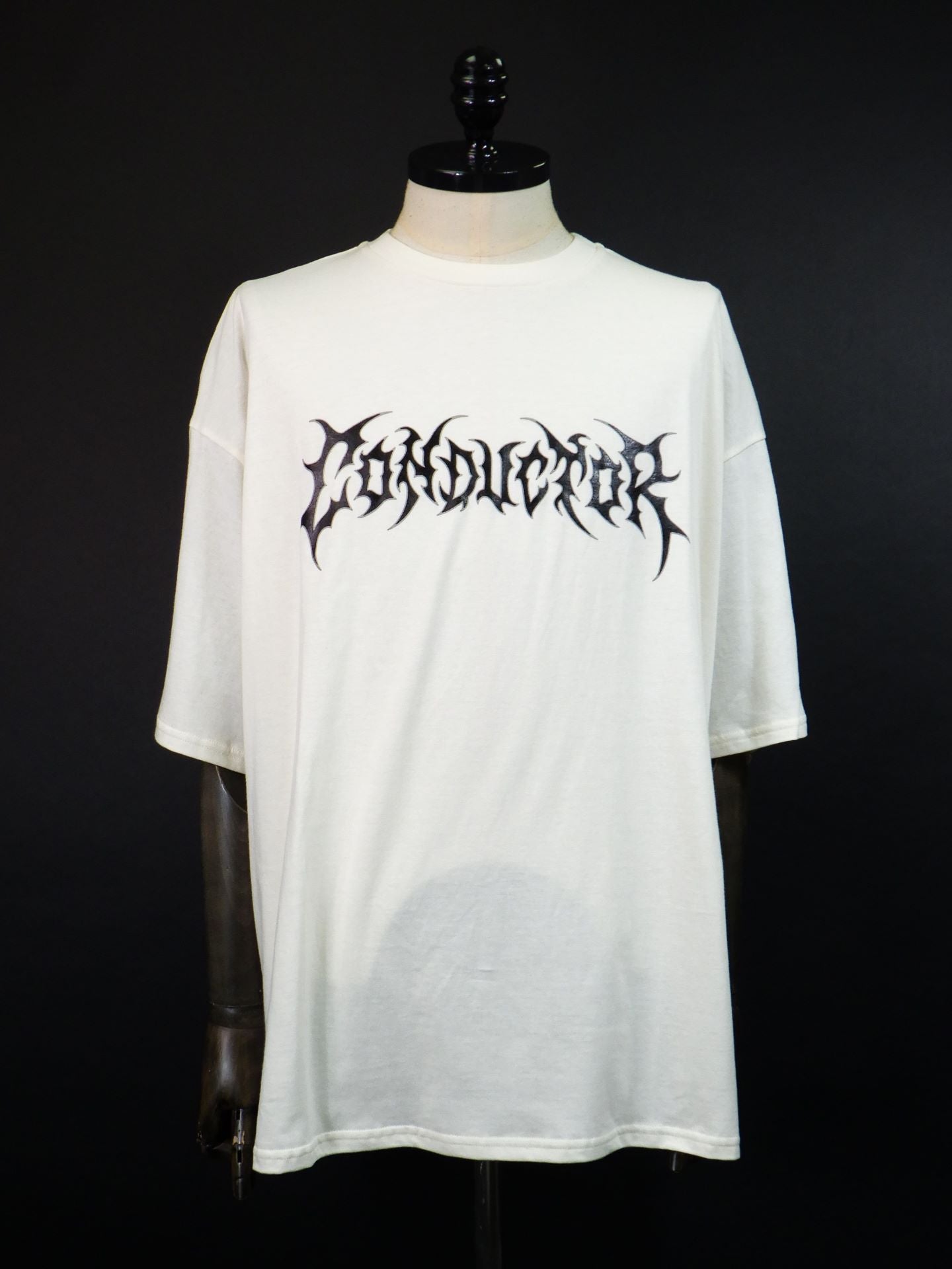 el conductorH　メタルロゴプリントTシャツ　PD25MC01-WH