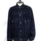 SUPERTHANKS　Black flocky denim type2-jacket　ST263JK01-Biowash-BK