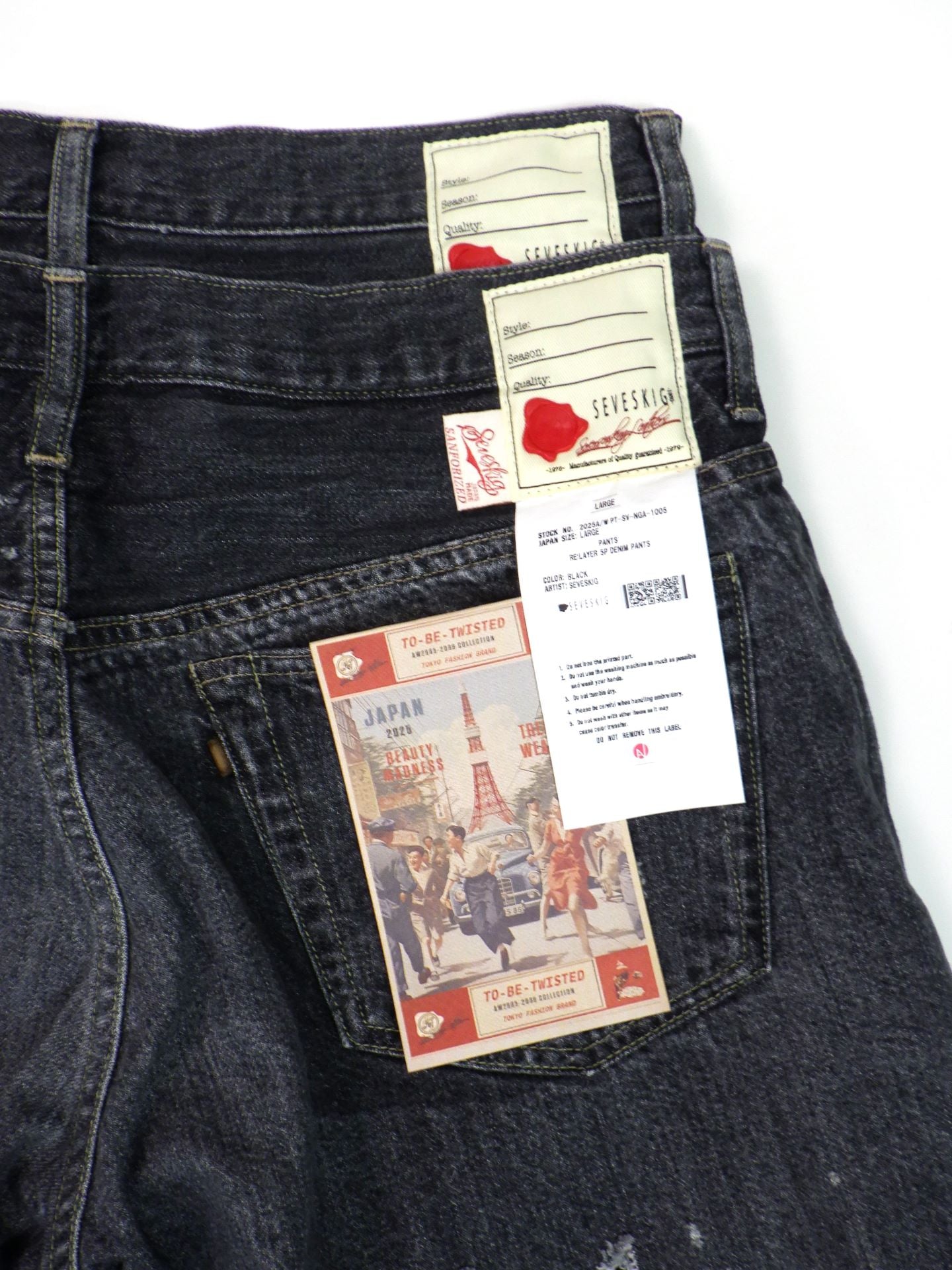 SEVESKIG　Re:Layer 5P Denim Pants　PT-SV-NGA-1005-BK