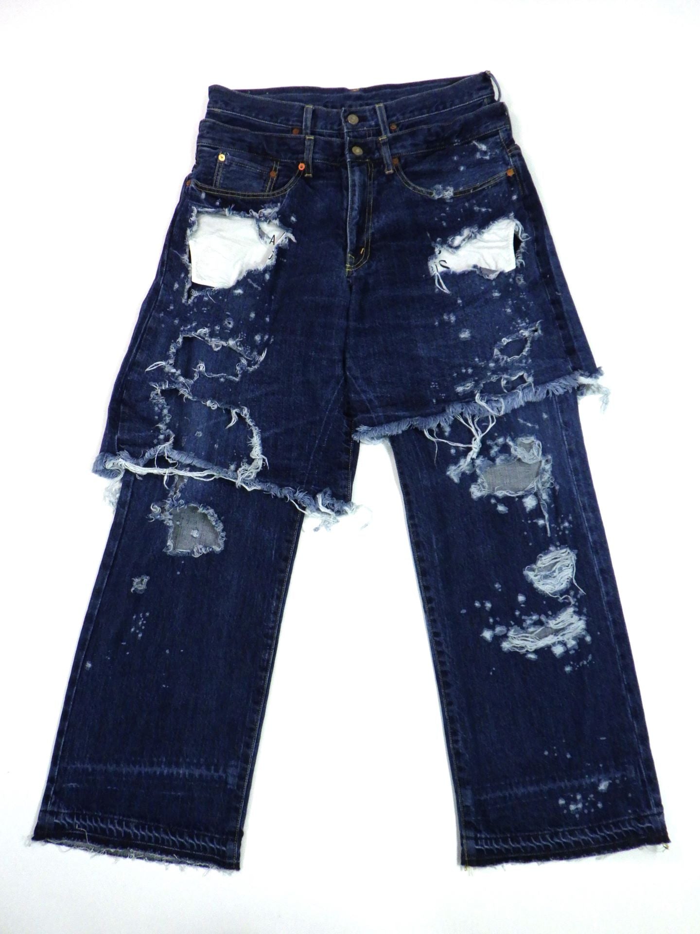 620　SEVESKIG セヴシグ　リメイク　　デニム　パンツ　のみ　　！ セヴシグ SEVESKIG Re:Layer 5P Denim Pants （BLACK） -FASCINATE