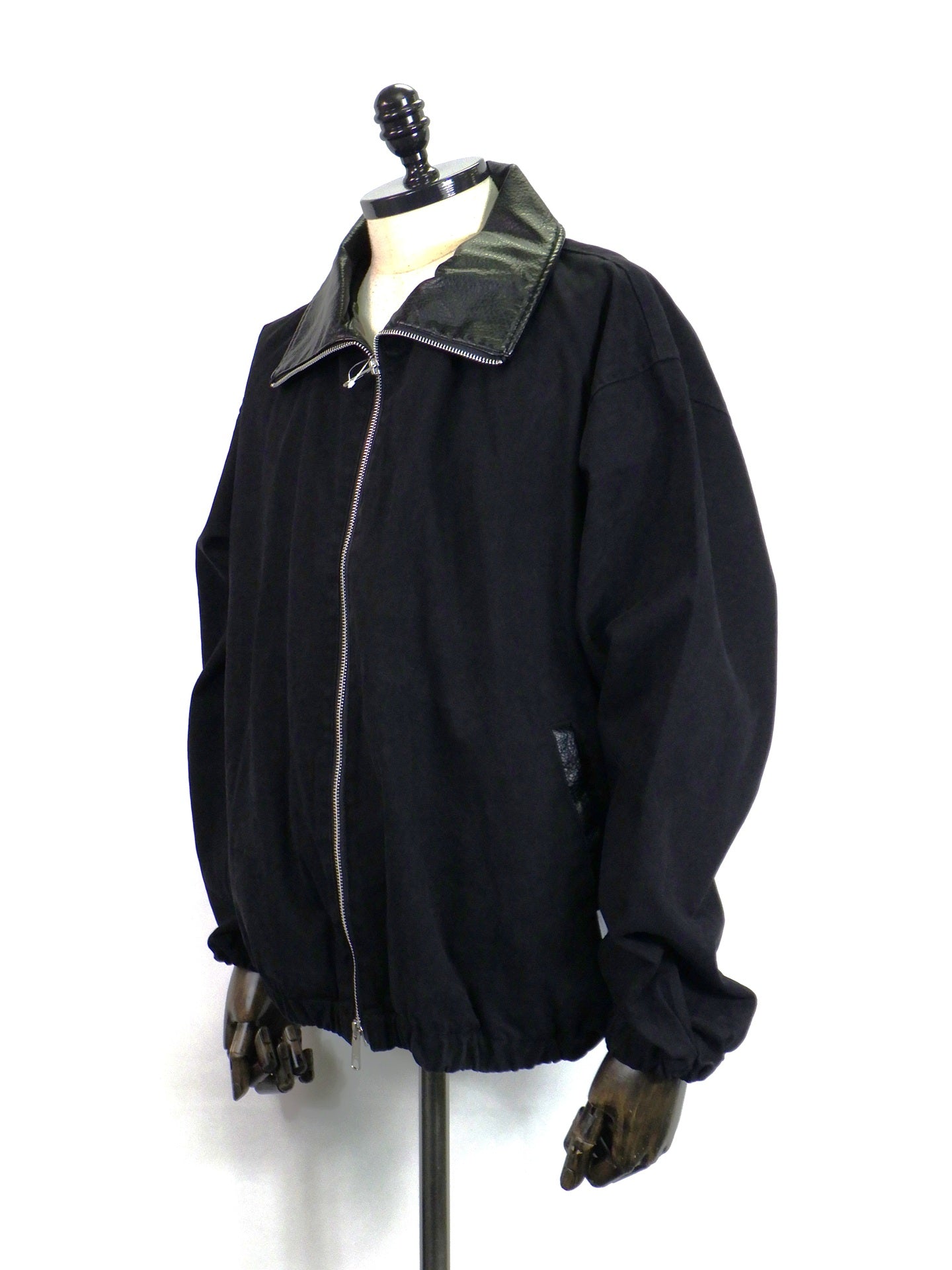 SUPERTHANKS　Pigment dyed stand-collar zip blouson　ST263JK02A-BK