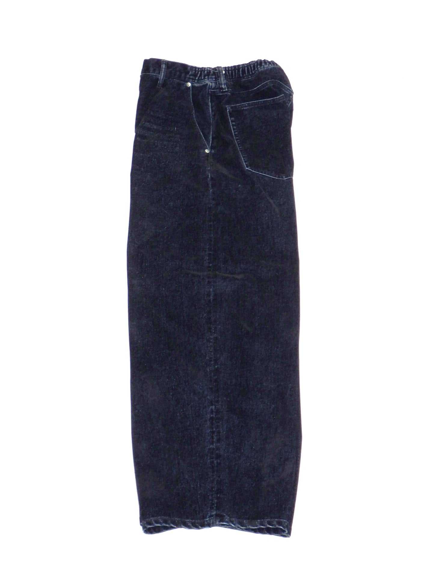 SUPERTHANKS　Black flocky denim barrel leg trousers　ST263PT01-Biowash-BK