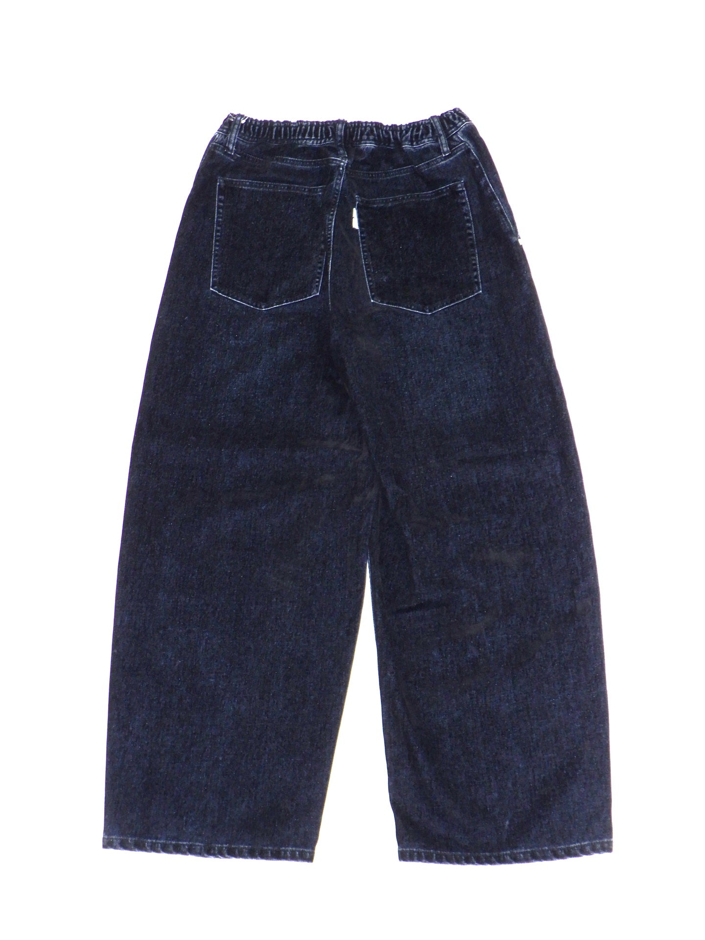 SUPERTHANKS　Black flocky denim barrel leg trousers　ST263PT01-Biowash-BK