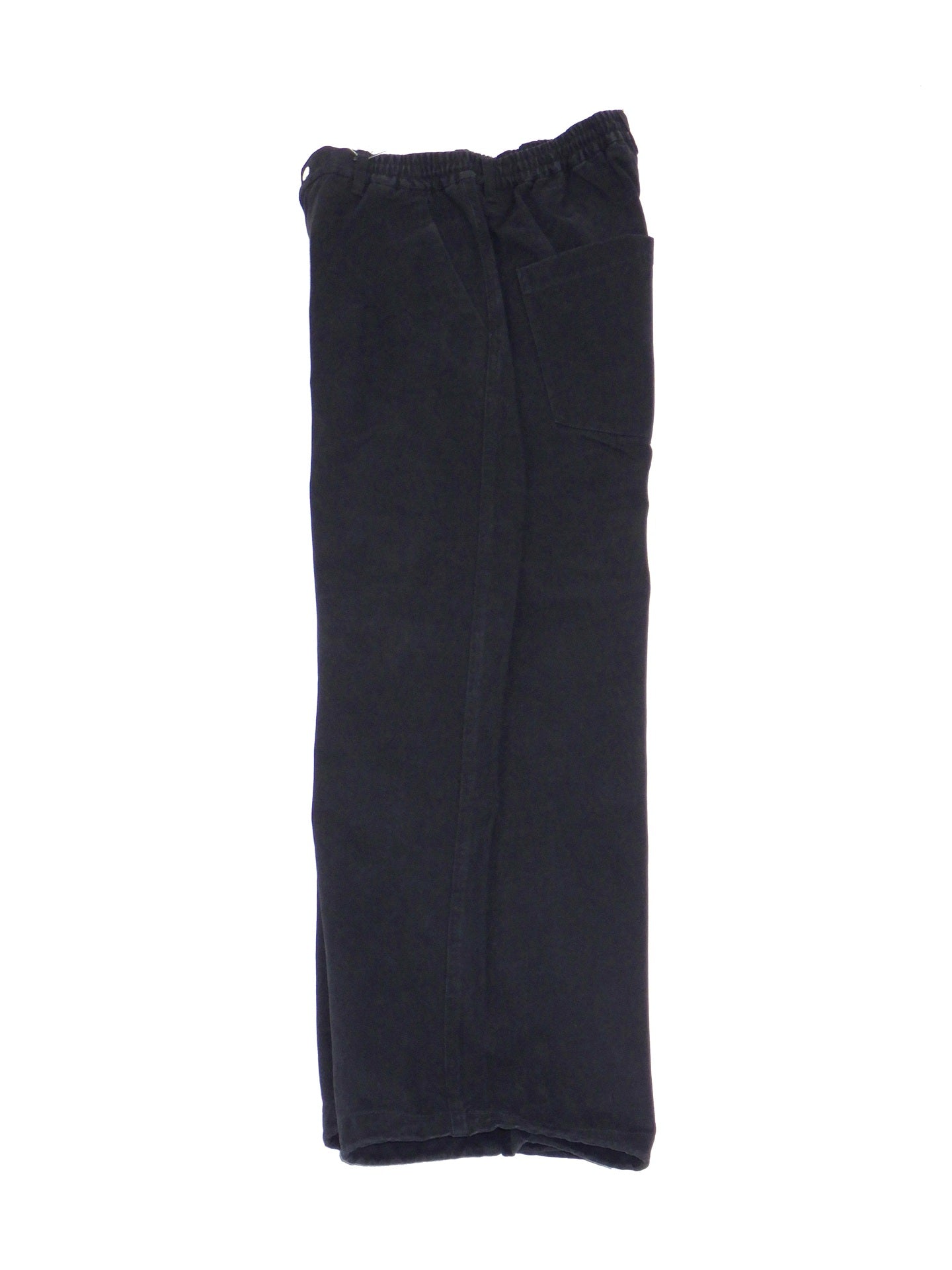 SUPERTHANKS　Pigment dyed side-tuck wide trousers　ST263PT02A-BK