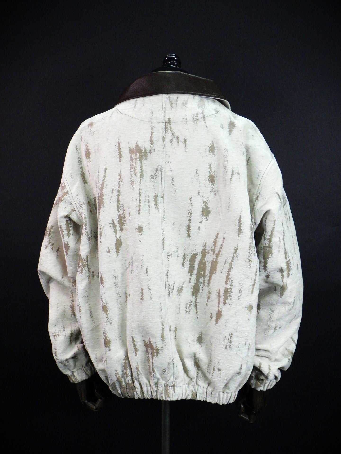 SUPERTHANKS　Damage jacquard stand-collar zip blouson　ST263JK02-IV/BE