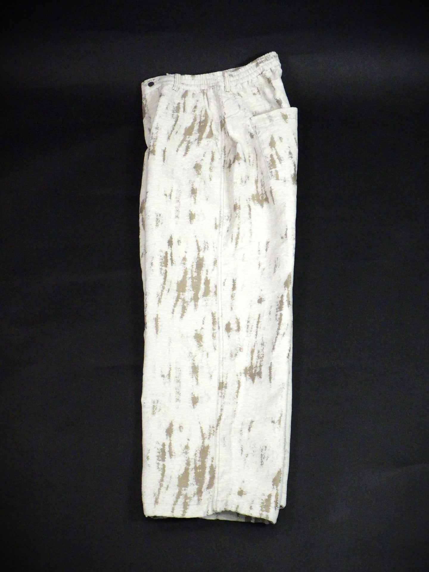 SUPERTHANKS　Damage jacquard side-tuck wide trousers　ST263PT02-IV/BE