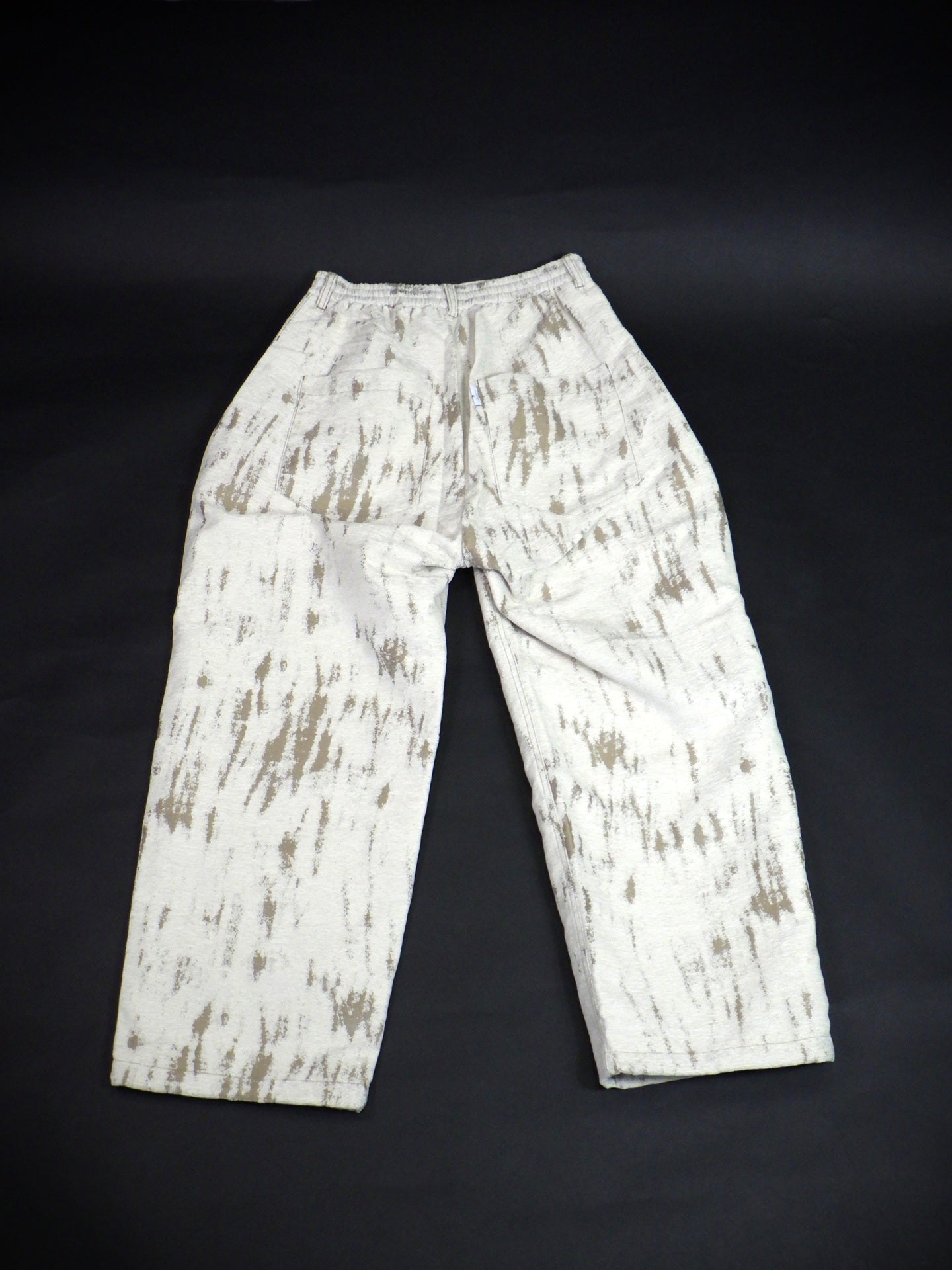 SUPERTHANKS　Damage jacquard side-tuck wide trousers　ST263PT02-IV/BE