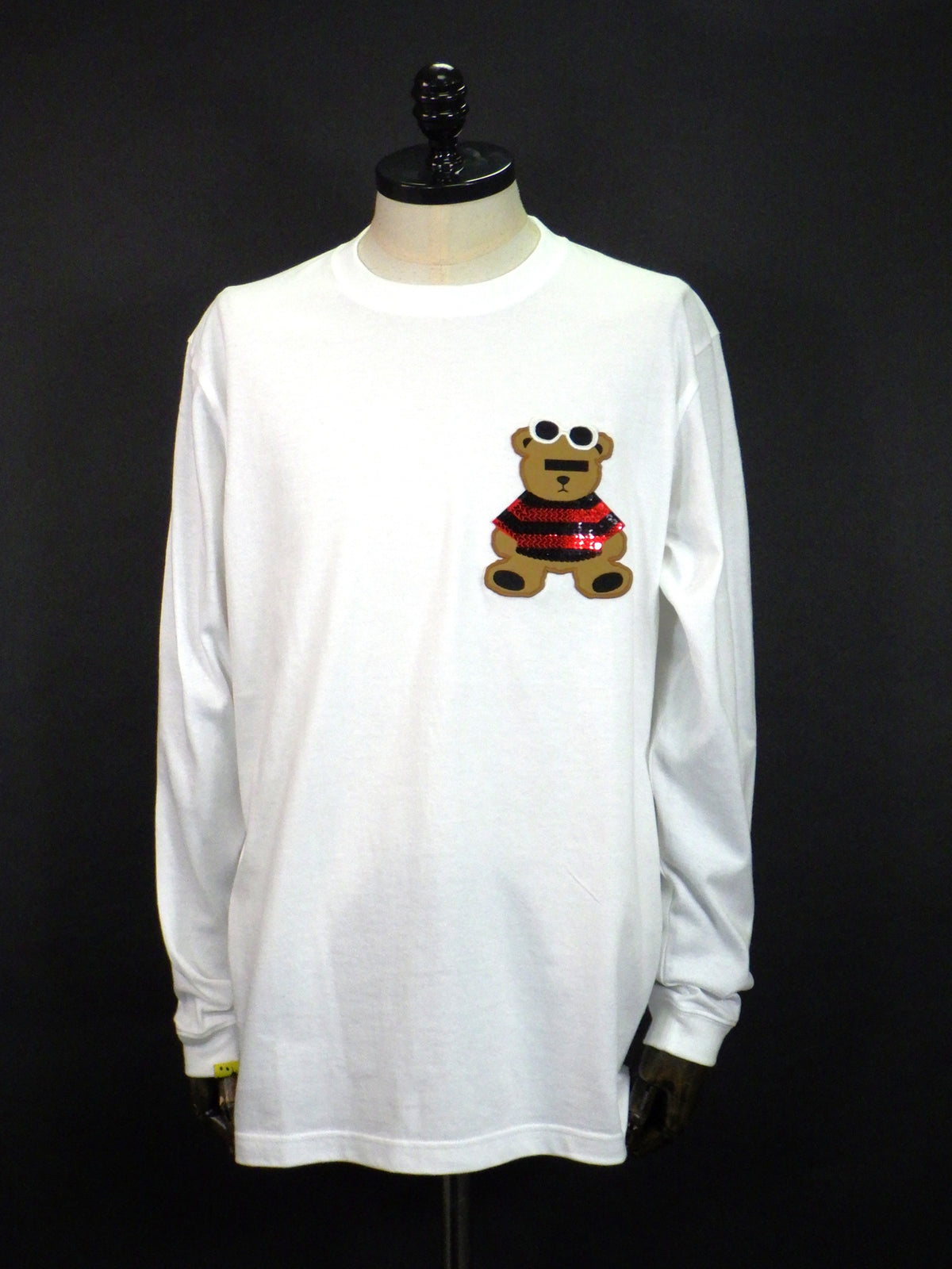 STUD MUFFIN　5.6ozコットン天竺 カートベアシークインパッチワーク　624-02901-WH