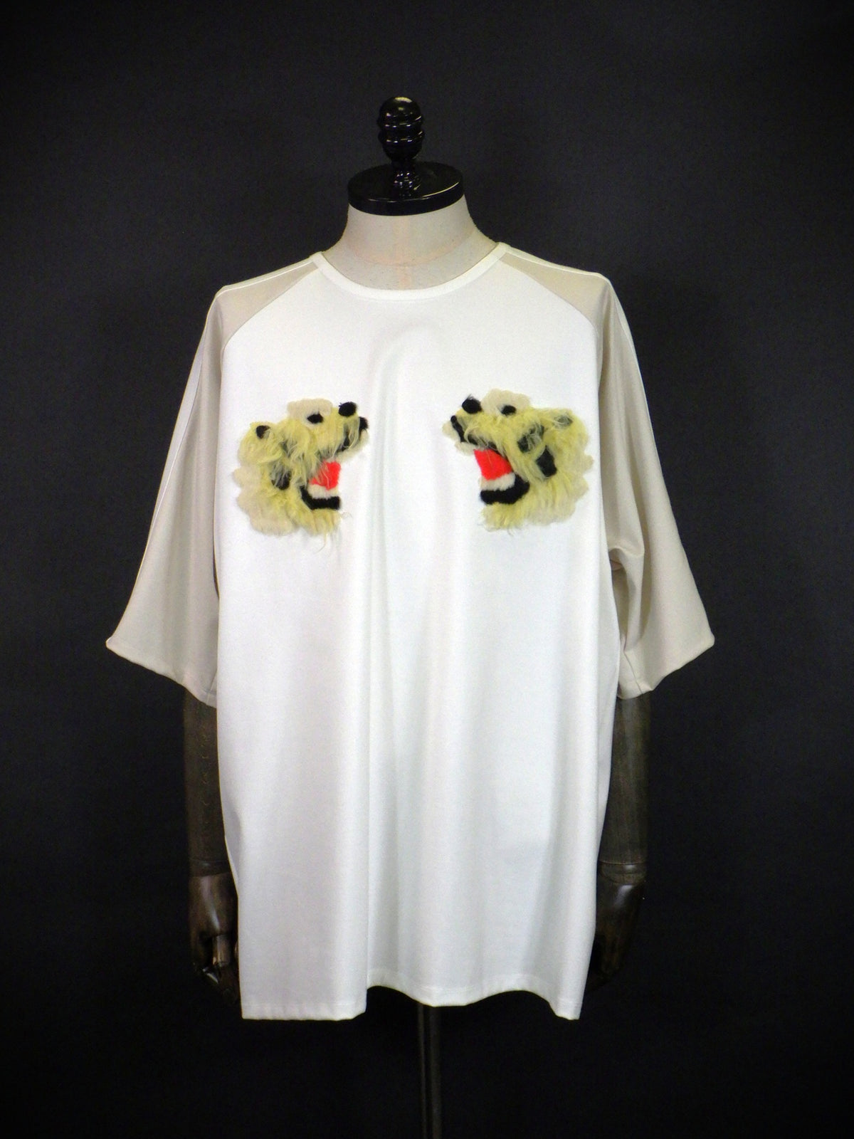 amok　SHAGGY LOGO SOUVENIR JACKET TEE　261KA01-WHT