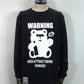 STUD MUFFIN　5.6ozコットン天竺 WARNING BEARフォームプリント LS Tシャツ　624-02905-BK