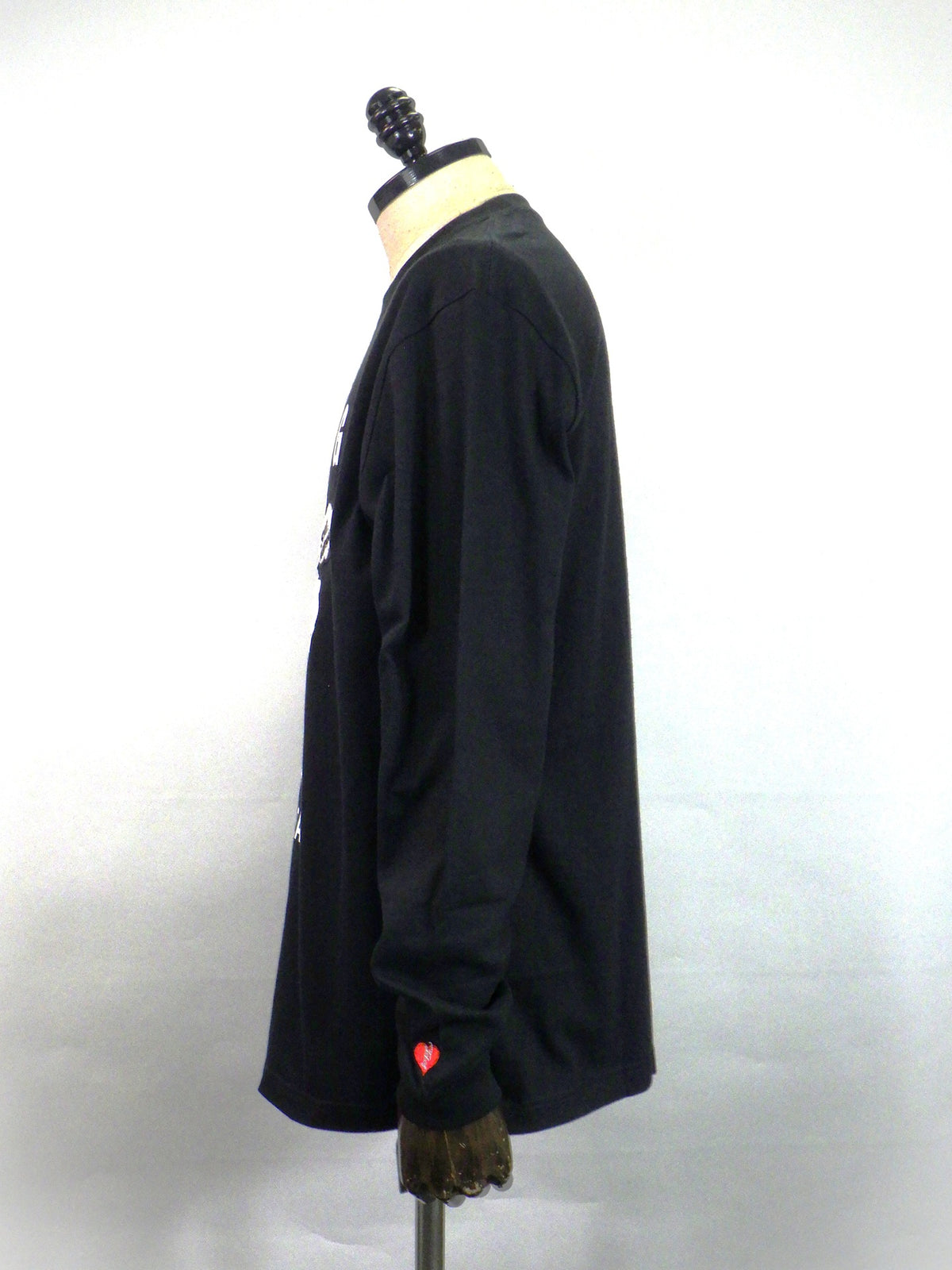 STUD MUFFIN　5.6ozコットン天竺 WARNING BEARフォームプリント LS Tシャツ　624-02905-BK