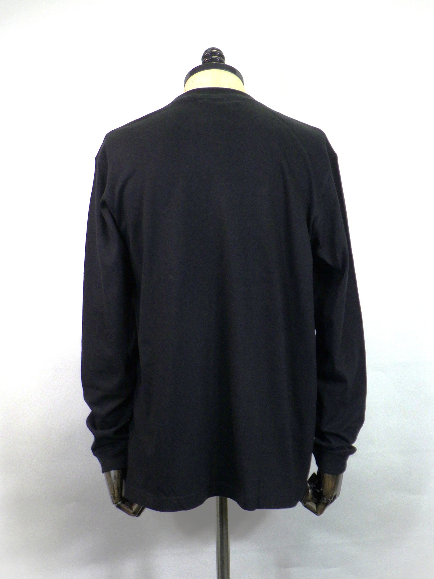 STUD MUFFIN　5.6ozコットン天竺 WARNING BEARフォームプリント LS Tシャツ　624-02905-BK