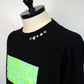 STUD MUFFIN　コットン天竺 ボックスロゴ発泡プリントLS Tシャツ　524-02817-BK
