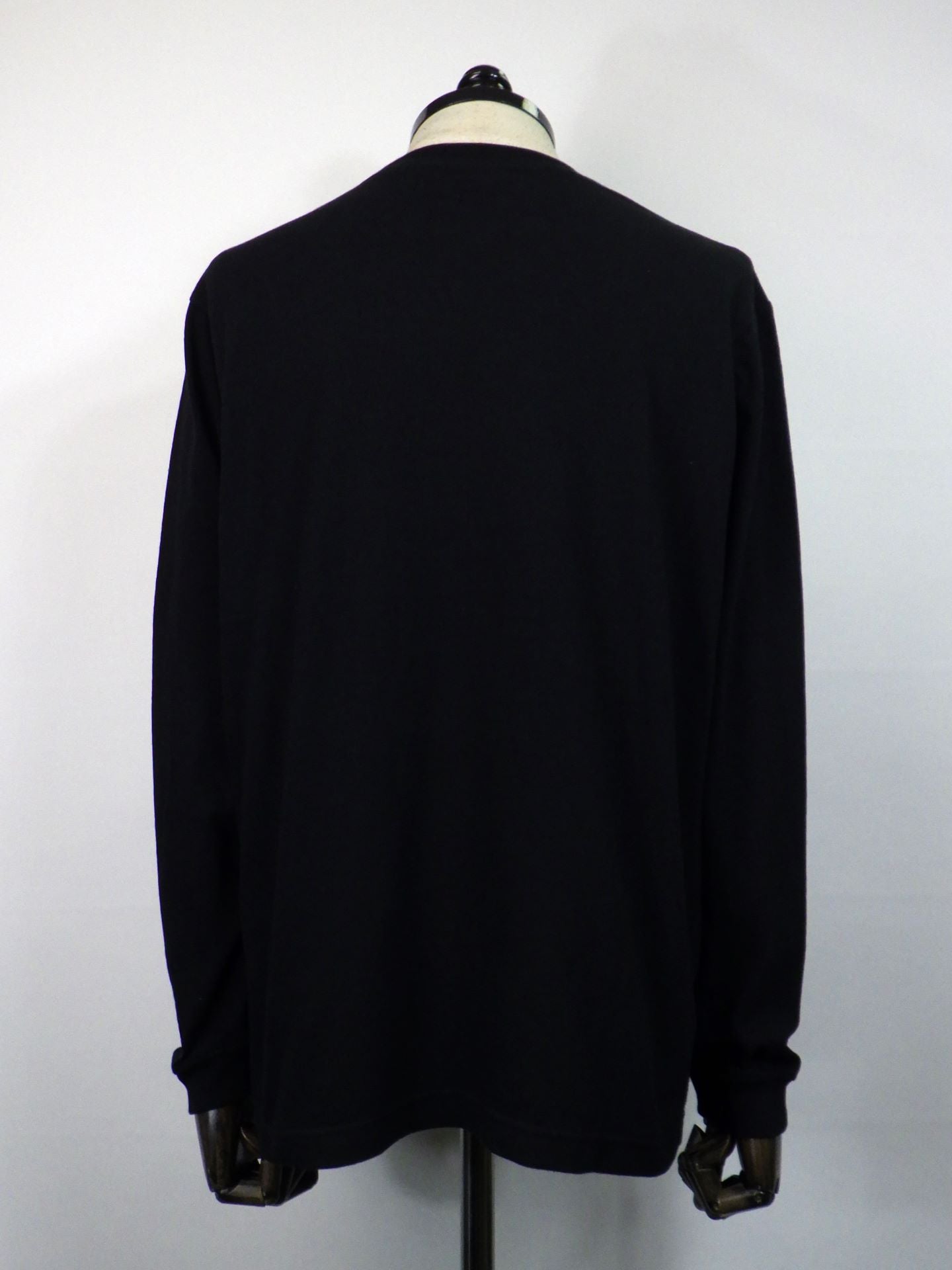STUD MUFFIN　コットン天竺 ボックスロゴ発泡プリントLS Tシャツ　524-02817-BK