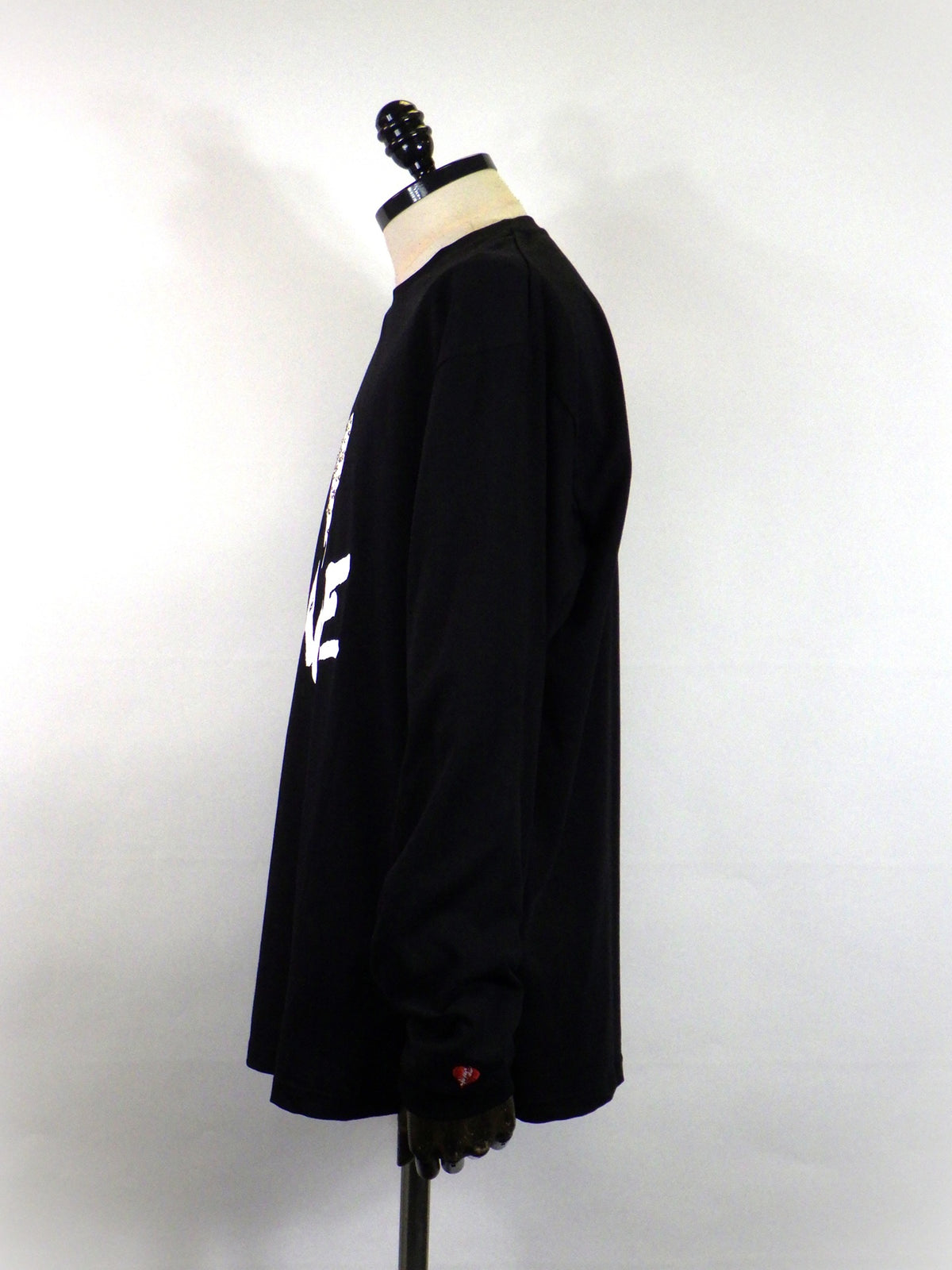 STUD MUFFIN　7ozコットン天竺 カラークリスタルメタルミックス LS Tシャツ　624-02896-BK
