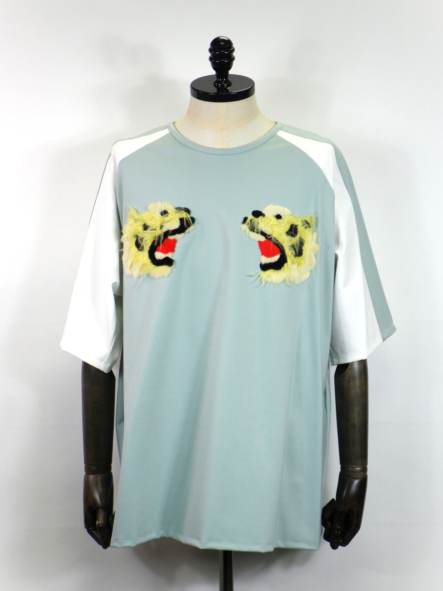 amok　SHAGGY LOGO SOUVENIR JACKET TEE　261KA01-BLUE